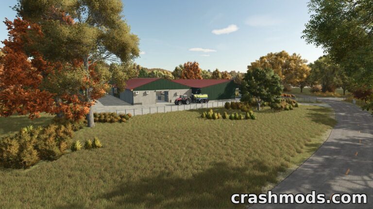Cow Barn Big With LIZARD Mixfeeder – 500-Animal Dairy Barn Farming Simulator 25 mod screenshot