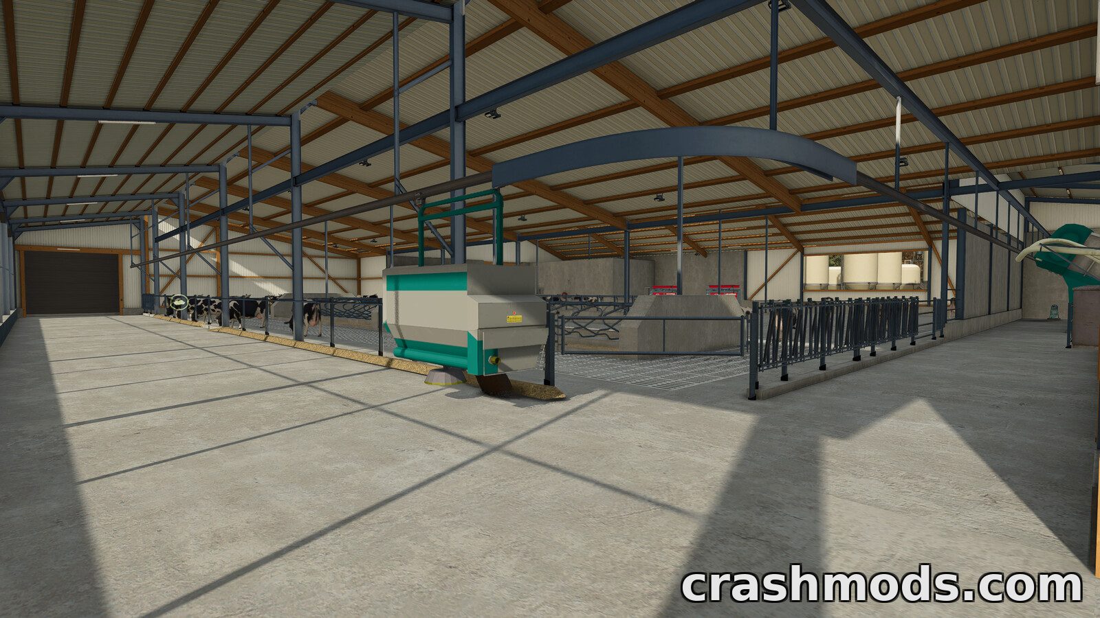 Cow Barn Big With LIZARD Mixfeeder – 500-Animal Dairy Barn – screenshot 3