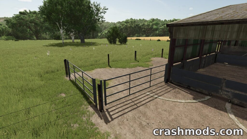 Cow Fences – Wooden Pasture Fencing and Gates Farming Simulator 25 mod screenshot