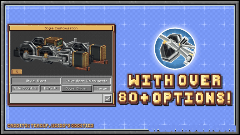 Create: Blocks & Bogies – Customisable Train Bogies with Valve Gear Minecraft mod screenshot
