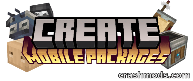 Robo Bee delivers packages in Minecraft, showcasing the "Create: Mobile Packages" mod's logistics features.