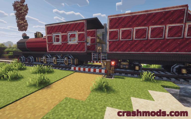 Create Train Parts – Crossing Gates Sliding Windows and Train Steps Minecraft mod screenshot
