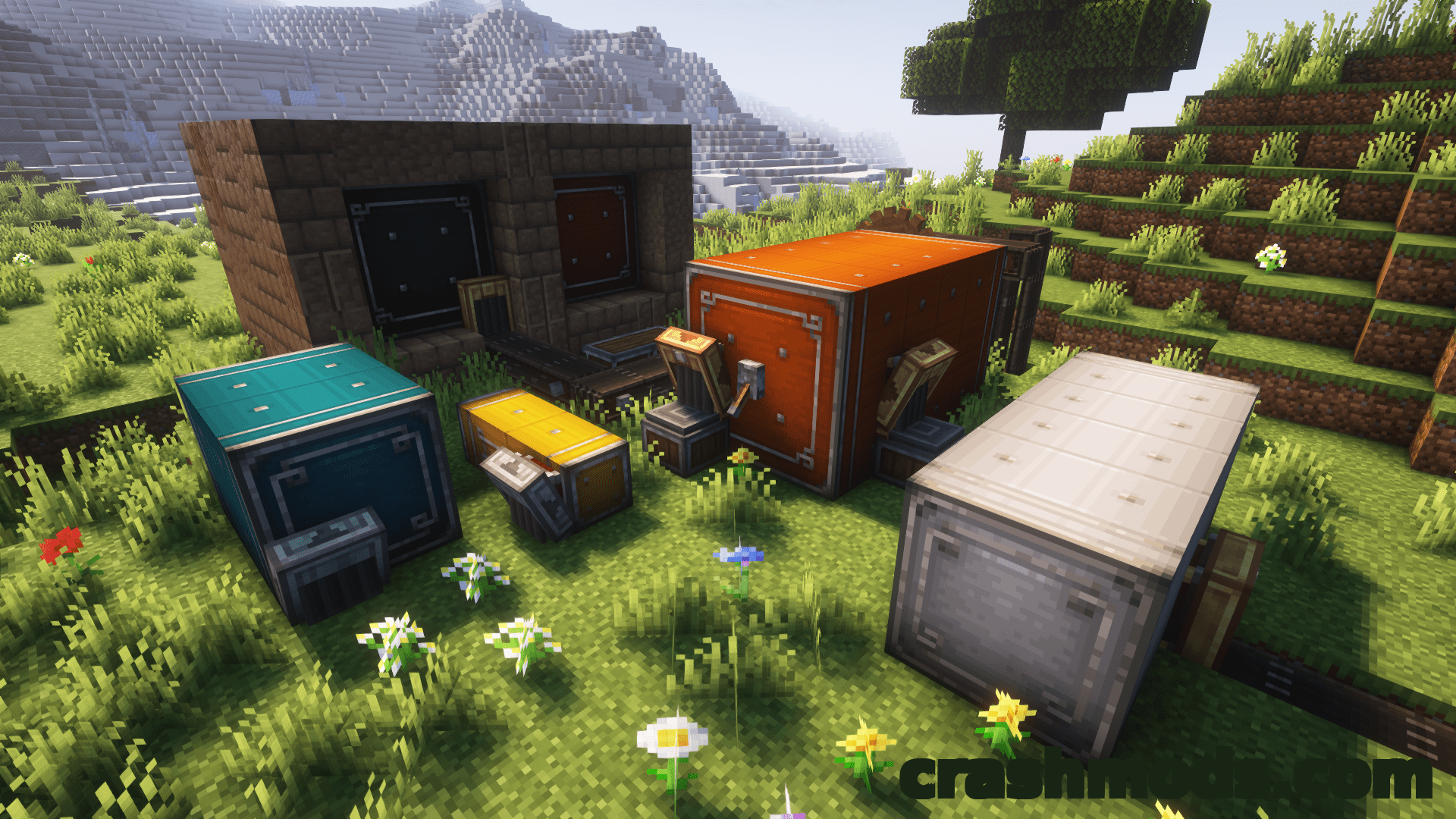 Create: Vibrant Vaults – Colored Item Vaults and Shipping Containers – screenshot 2