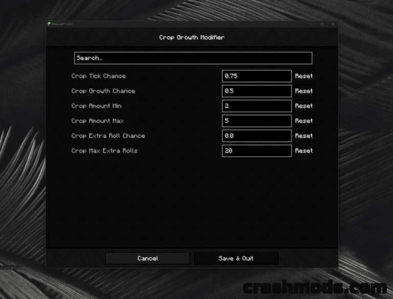 Crop Growth Modifier – Slower or Faster Global Crop Growth Minecraft mod screenshot