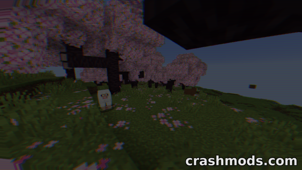 CRT Shader – Retro Screen Look with Scan Lines and Lens Distortion Minecraft mod screenshot