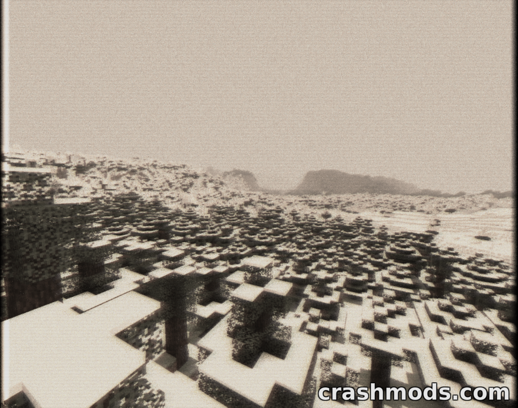 CTR VCR – Retro CRT and VHS Shaders with Analog Glitch Effects Minecraft mod screenshot