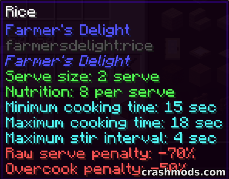 Cuisine Delight – Free-Form Skillet Cooking with Nutrition Bonuses Minecraft mod screenshot