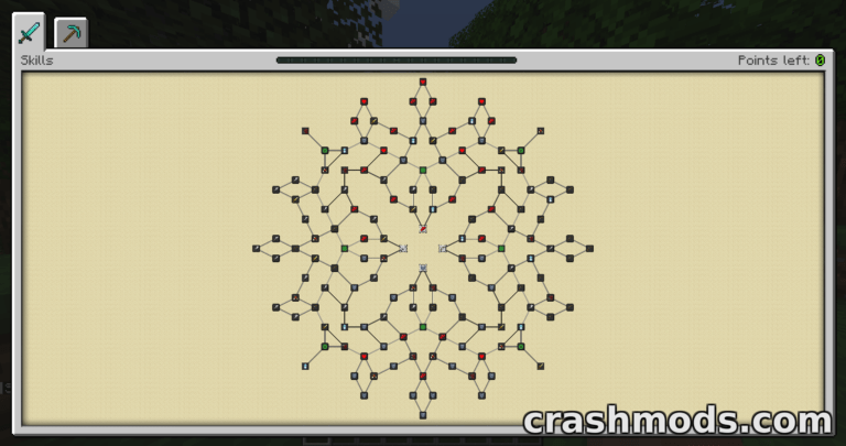 Default Skill Trees – Combat and Mining Skill Trees Minecraft mod screenshot