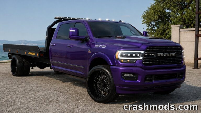 Dodge Ram 3500 Flatbed – Functional Platform and Tuning BeamNG.drive mod screenshot