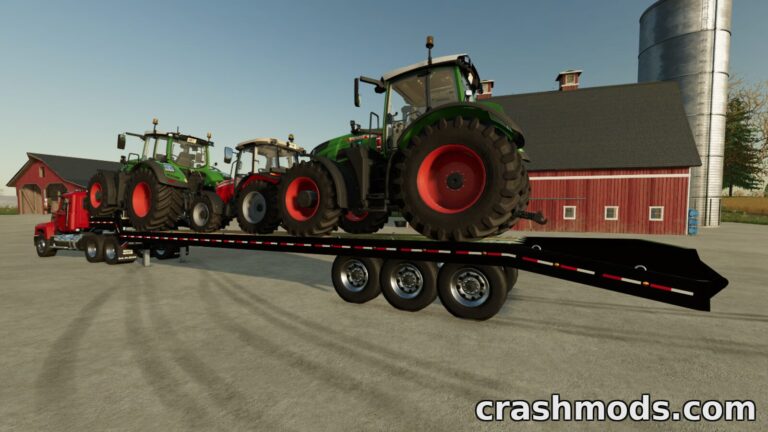 Dropdeck Trailer – 53 ft Bale Autoloader with Tipper and Tank Farming Simulator 25 mod screenshot
