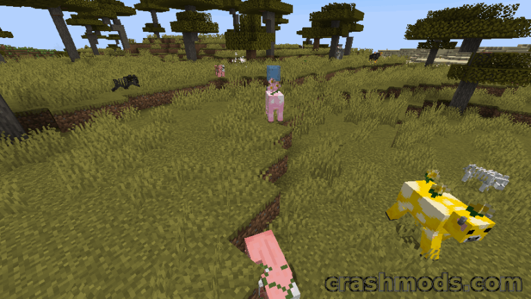 EarthMobs – Muddy Pigs, Jolly Llamas and the Climbing Boulderer Minecraft mod screenshot