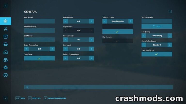 Easy Development Controls – Testing Tool with Teleport and Growth Control Farming Simulator 22 mod screenshot