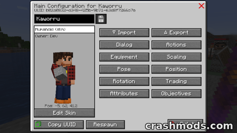 Easy NPC – Custom NPCs with Dialogs, Trading and Skins Minecraft mod screenshot