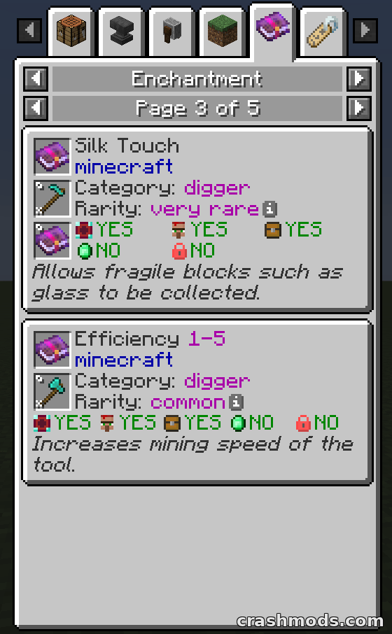 EMI Enchants – In-Game Enchantment Stats and Descriptions Minecraft mod screenshot