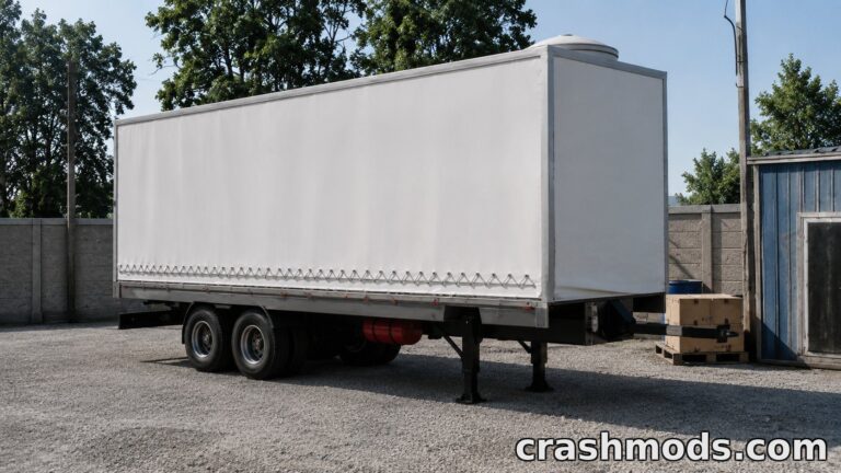 Euro-Style Tandem Trailer – Curtainsider with Cargo Loading BeamNG.drive mod screenshot