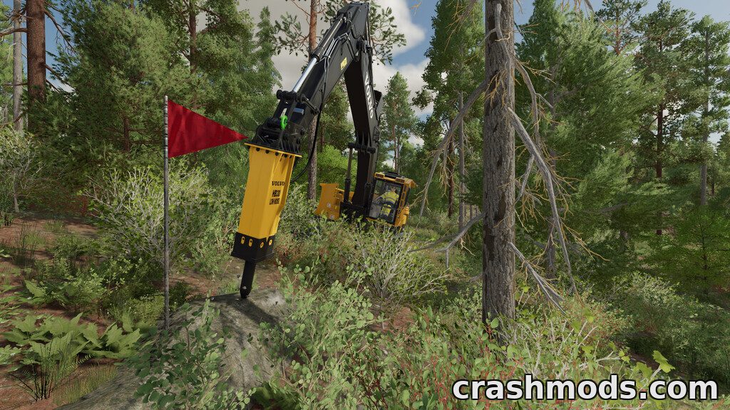 Excavator Tool Pack – Rototilt, Crusher Bucket and Volvo HB30 Breaker Farming Simulator 22 mod screenshot