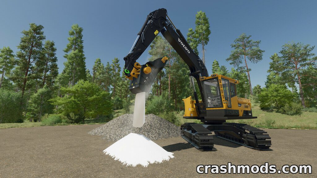 Excavator Tool Pack – Rototilt, Crusher Bucket and Volvo HB30 Breaker – screenshot 5