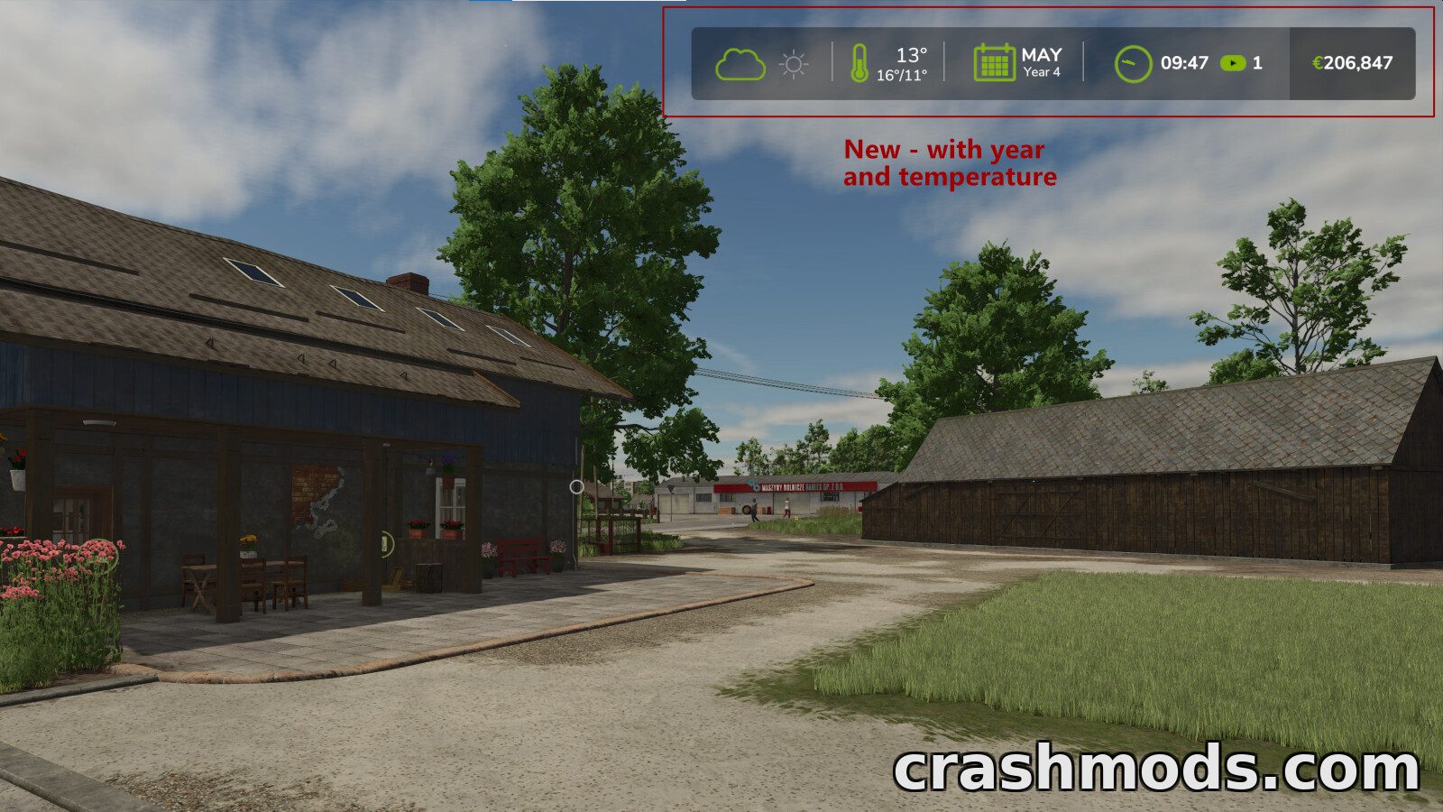 Extended Game Infodisplay – Year and Temperature HUD – screenshot 2