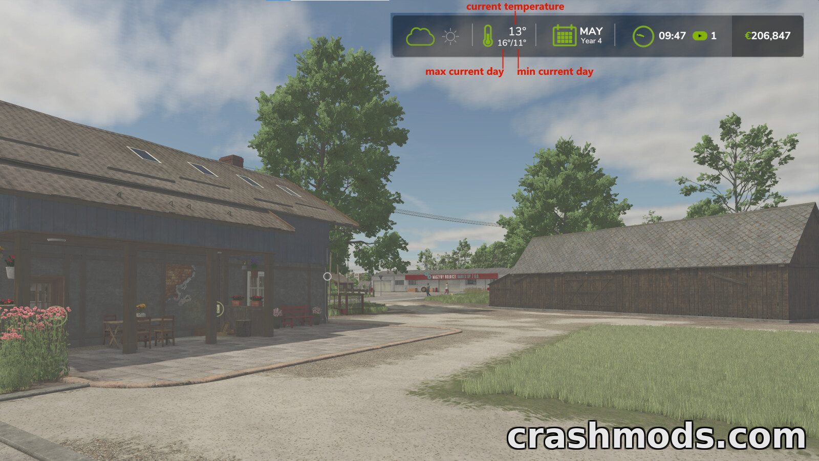 Extended Game Infodisplay – Year and Temperature HUD – screenshot 3