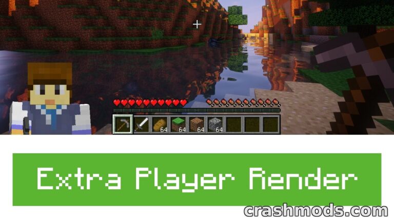 Extra Player Render – On-Screen Paper Doll of Your Character Minecraft mod screenshot