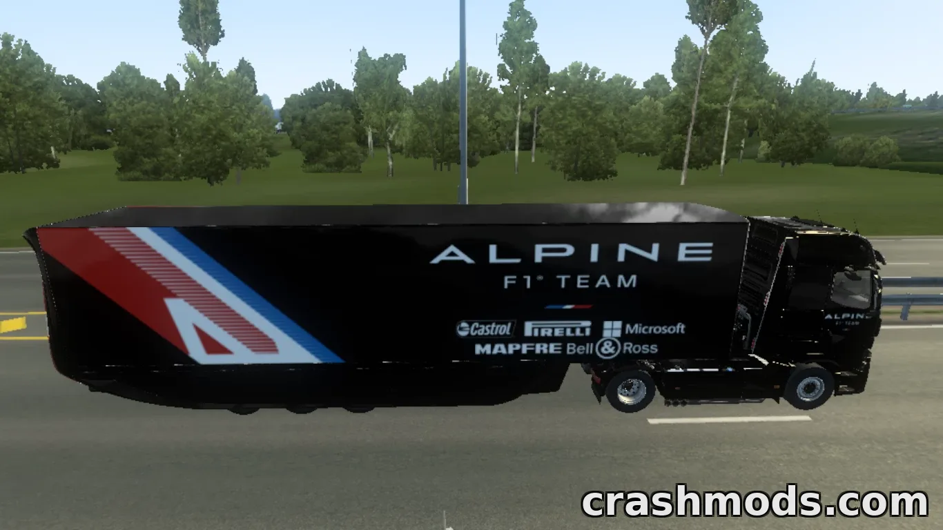 F1 Alpine Skin – Renault T and Aerodynamic Trailer Team Livery – screenshot 2
