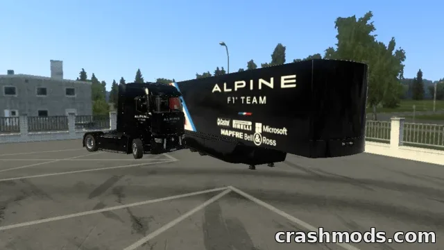 F1 Alpine Skin – Renault T and Aerodynamic Trailer Team Livery – screenshot 3