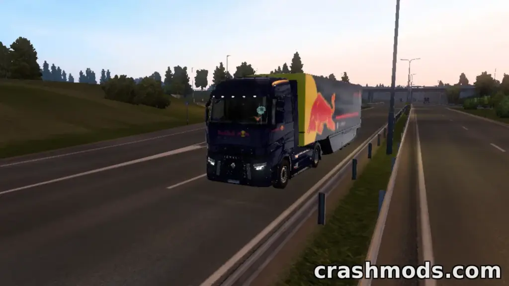 F1 Red Bull – Racing Team Skin for Renault T Euro Truck Simulator 2 mod screenshot