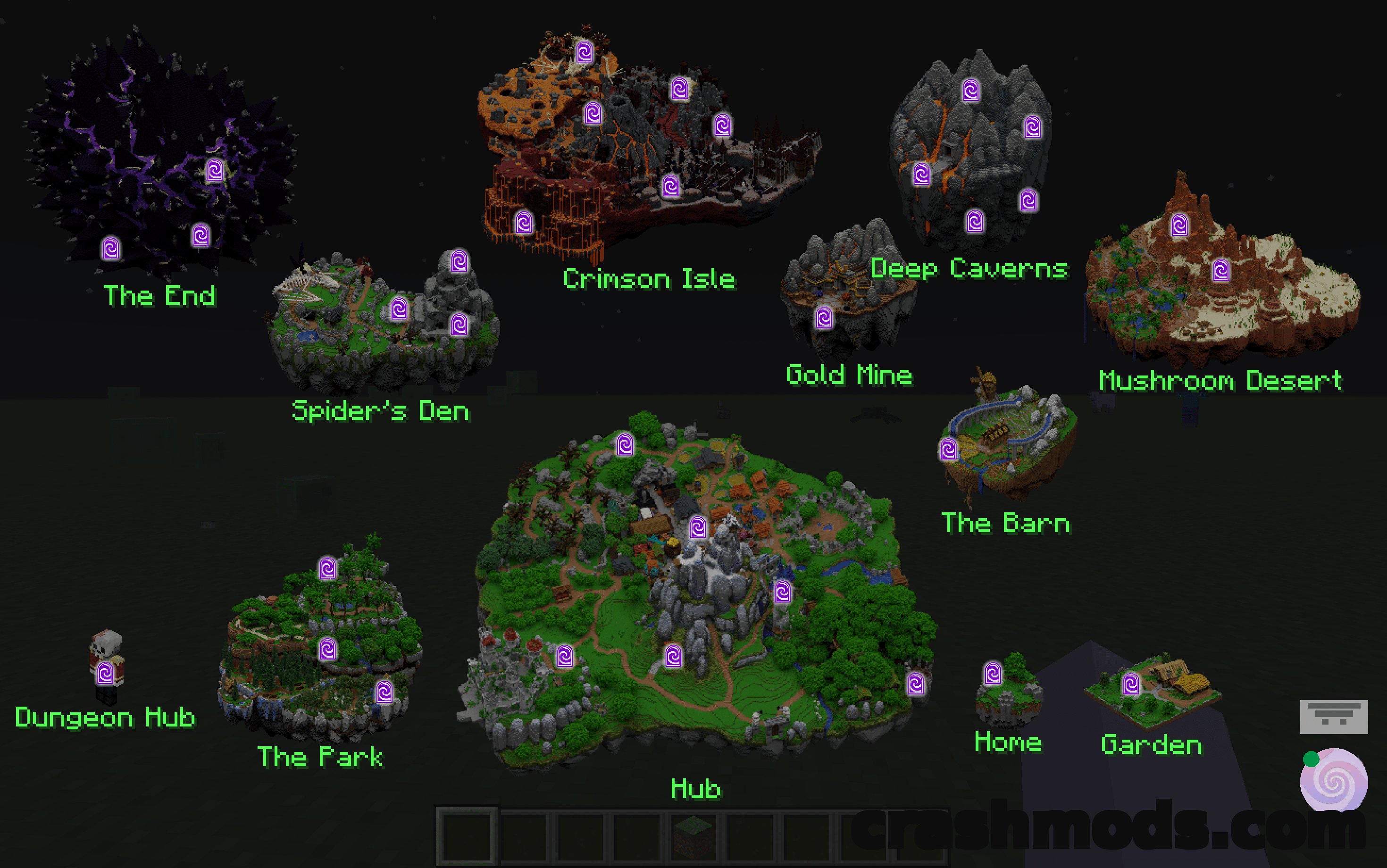 Fancy Warp Menu – Visual Warp Screen for Hypixel SkyBlock – screenshot 3