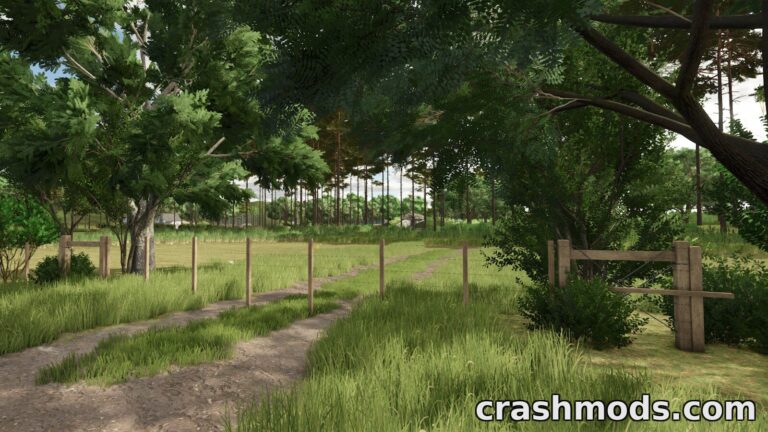 Farm Fence Pack – Wood and Wire Fences with Gates Farming Simulator 25 mod screenshot