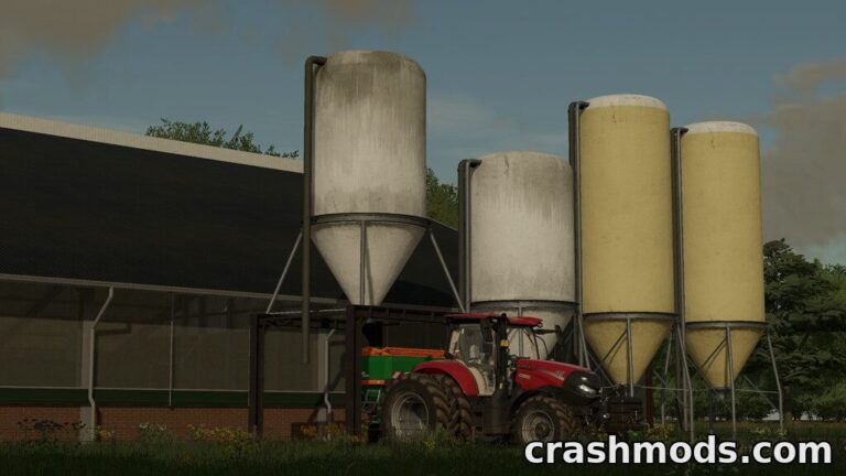 Farmsilo Package – Three Colorable Seed and Mineral Feed Silos Farming Simulator 22 mod screenshot
