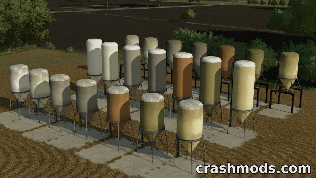 Farmsilo Package – Three Colorable Seed and Mineral Feed Silos – screenshot 4