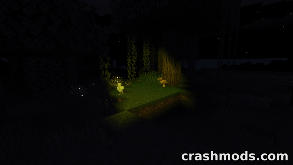 Flashlight Shader – Handheld Torch Light with Intense Darkness Minecraft mod screenshot