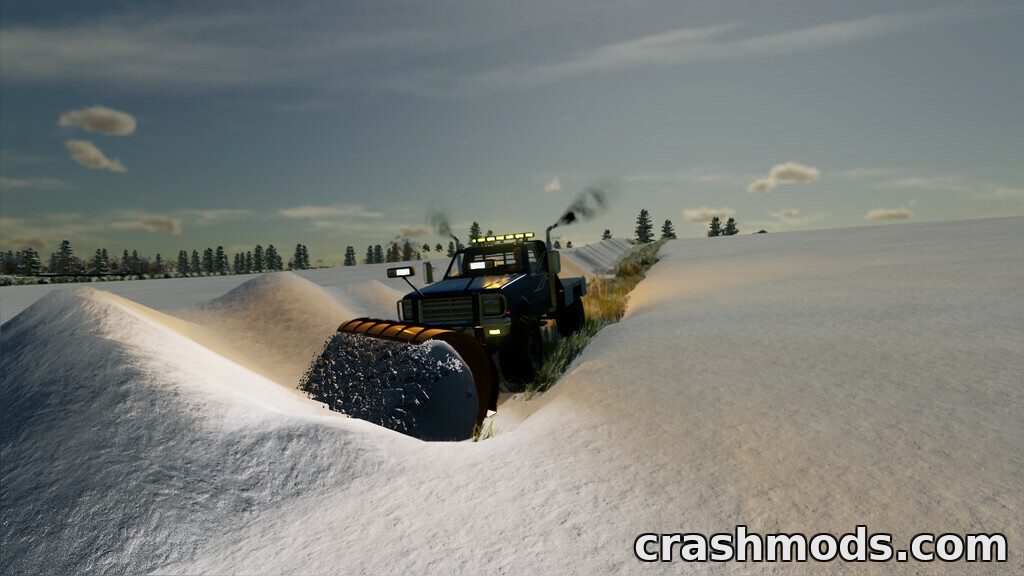 Flatbed Service Truck – 1,000 l Mobile Fuel Tank and Snow Plow – screenshot 3