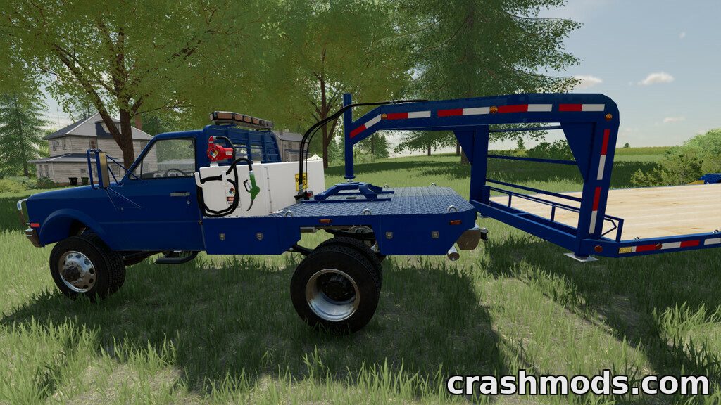 Flatbed Service Truck – 1,000 l Mobile Fuel Tank and Snow Plow – screenshot 4
