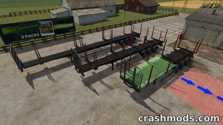 Fliegl Timber Runner Autoload Wood – Log Trailer Set Farming Simulator 25 mod screenshot