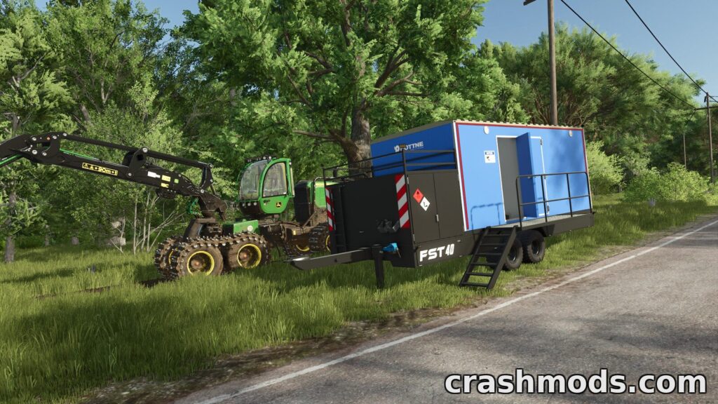 Forestry Service Trailer – Mobile Workshop for Harvesters Farming Simulator 25 mod screenshot