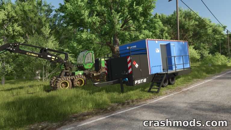 Forestry Service Trailer – Mobile Workshop for Harvesters Farming Simulator 25 mod screenshot