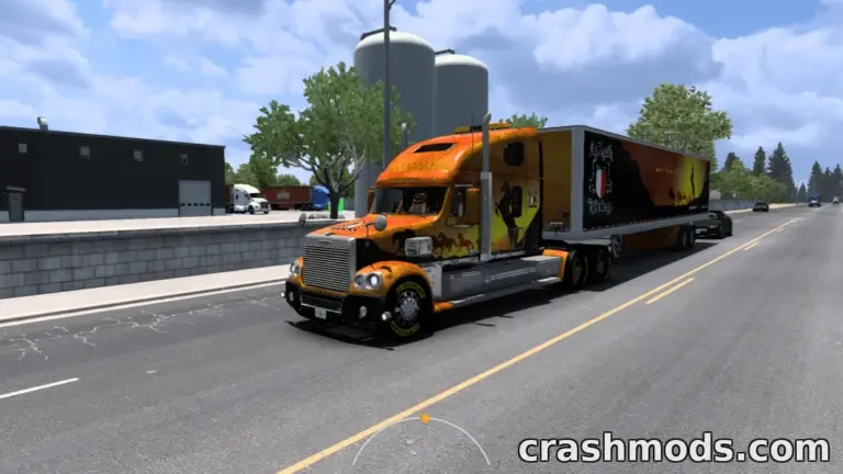 Freightliner Coronado – Classic Semi with Powerful Engines and Owned Trailer American Truck Simulator mod screenshot