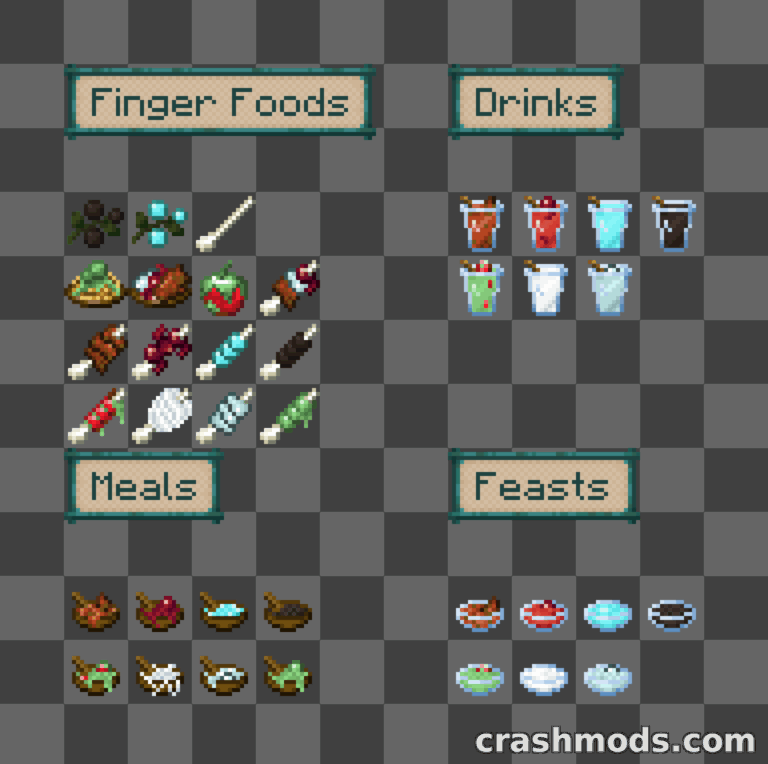 Fright’s Delight – Horror Themed Food Made from Hostile Mob Drops Minecraft mod screenshot