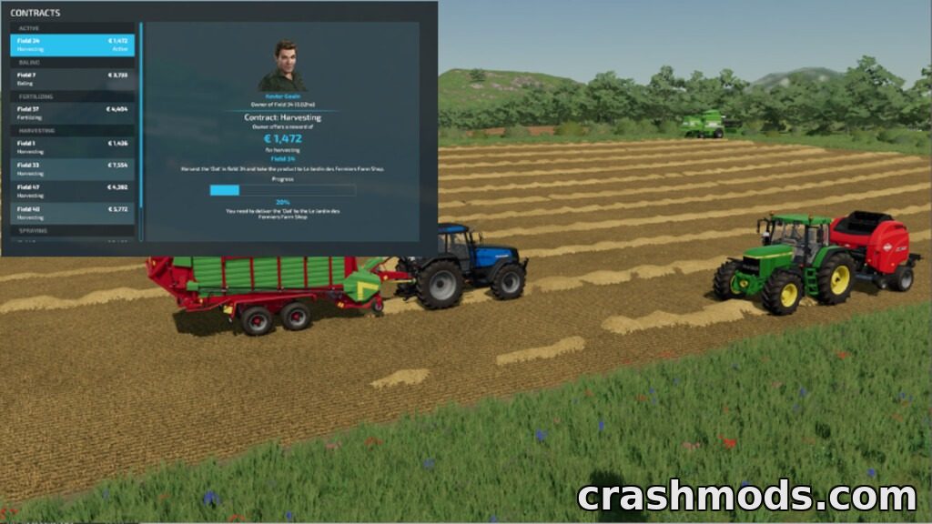 FS22 Collect Straw At Missions – screenshot 1