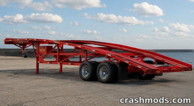 Grant Gooseneck Wedge – 35 ft and 50 ft Car Hauler Trailer BeamNG.drive mod screenshot