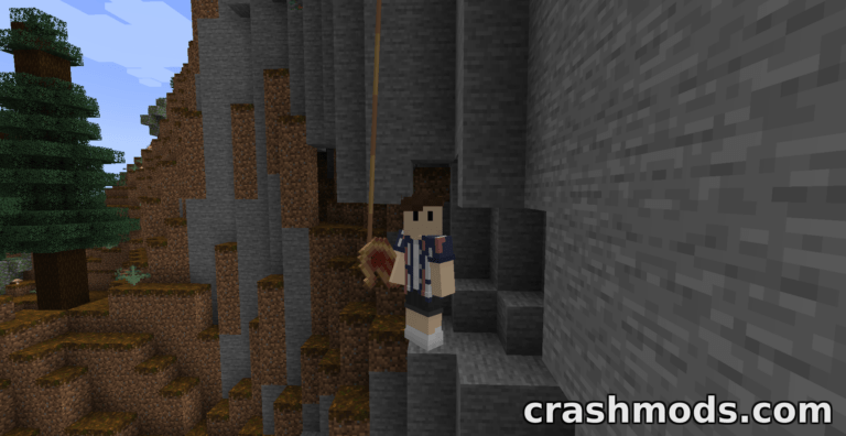 Grappling Hook Mod: Restitched – Physics-Driven Hooks with Modifier Upgrades Minecraft mod screenshot