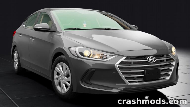 Hyundai Elantra 2017 sedan showcasing sleek body kits and customizable configurations in BeamNG.drive.