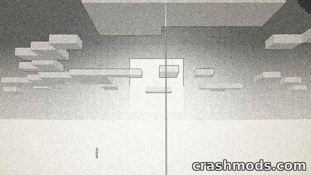 Ink Shader – Printed Ink Look with Stippling and Edge Detection Minecraft mod screenshot