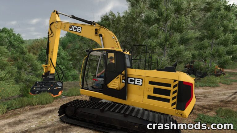 JCB 220X Excavator – CommandPlus Cab and 3 Buckets Farming Simulator 25 mod screenshot