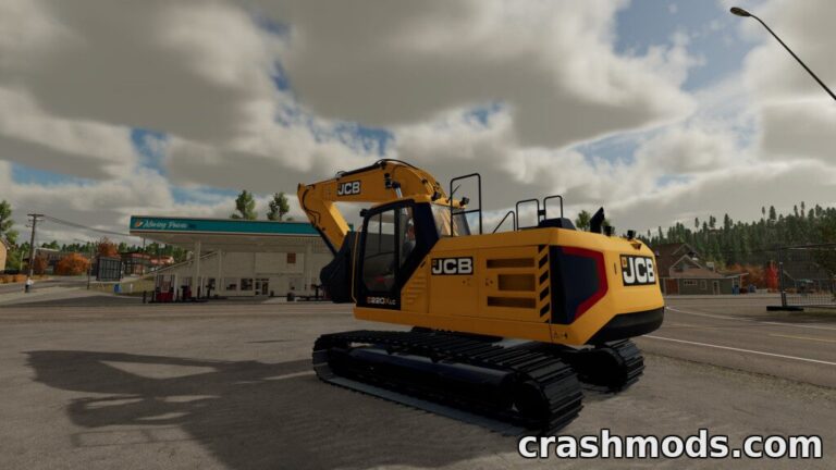 JCB 220X Excavator – Tracked Excavator with Three Buckets Farming Simulator 22 mod screenshot