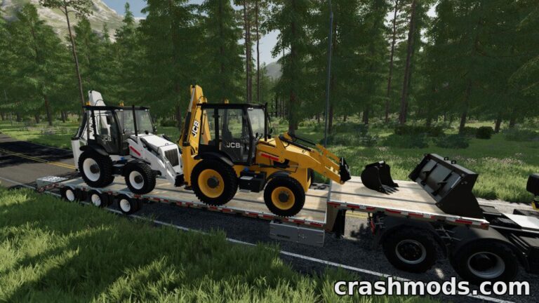 JCB Backhoe Loader – 235 HP Loader with Front and Rear Buckets Farming Simulator 22 mod screenshot