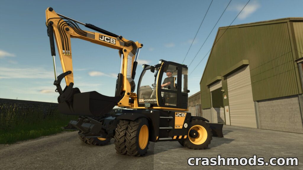 JCB Hydradig 110W – Wheeled Excavator Farming Simulator 25 mod screenshot