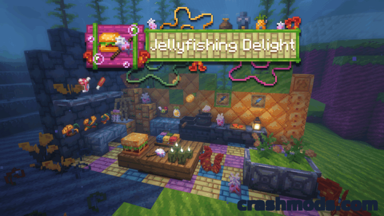 Jellyfishing Delight – Krabby Patties and Underwater Cooking Minecraft mod screenshot