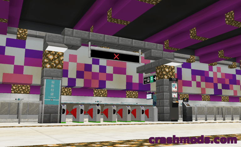 Joban Client Mod – MTR Add-on with Decoration Blocks and Railway PIDS Minecraft mod screenshot